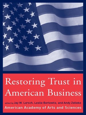cover image of Restoring Trust in American Business